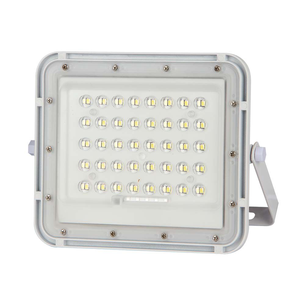 Faro LED con Telecomando e Pannello Solare 10W Batteria sostituibile Cavo da 3m Colore Bianco 