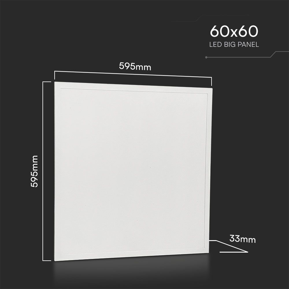 LED Panel 25W 600x600mm Backlit 120Lm/W 6500K 10PCS/SET