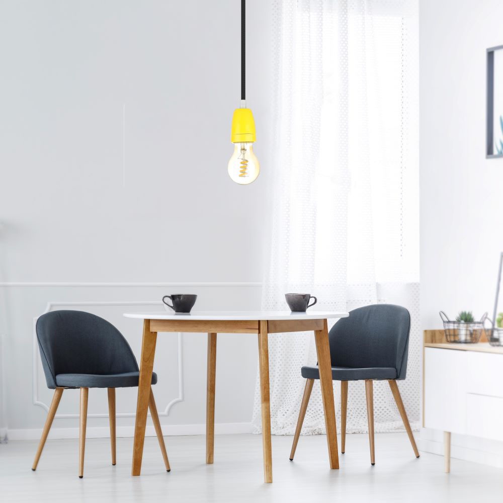 Portalamapda in Porcellana Giallo