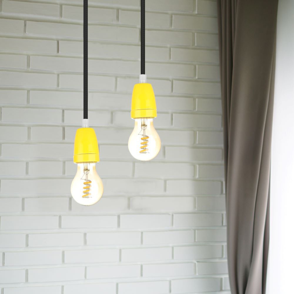 Portalamapda in Porcellana Giallo img 2