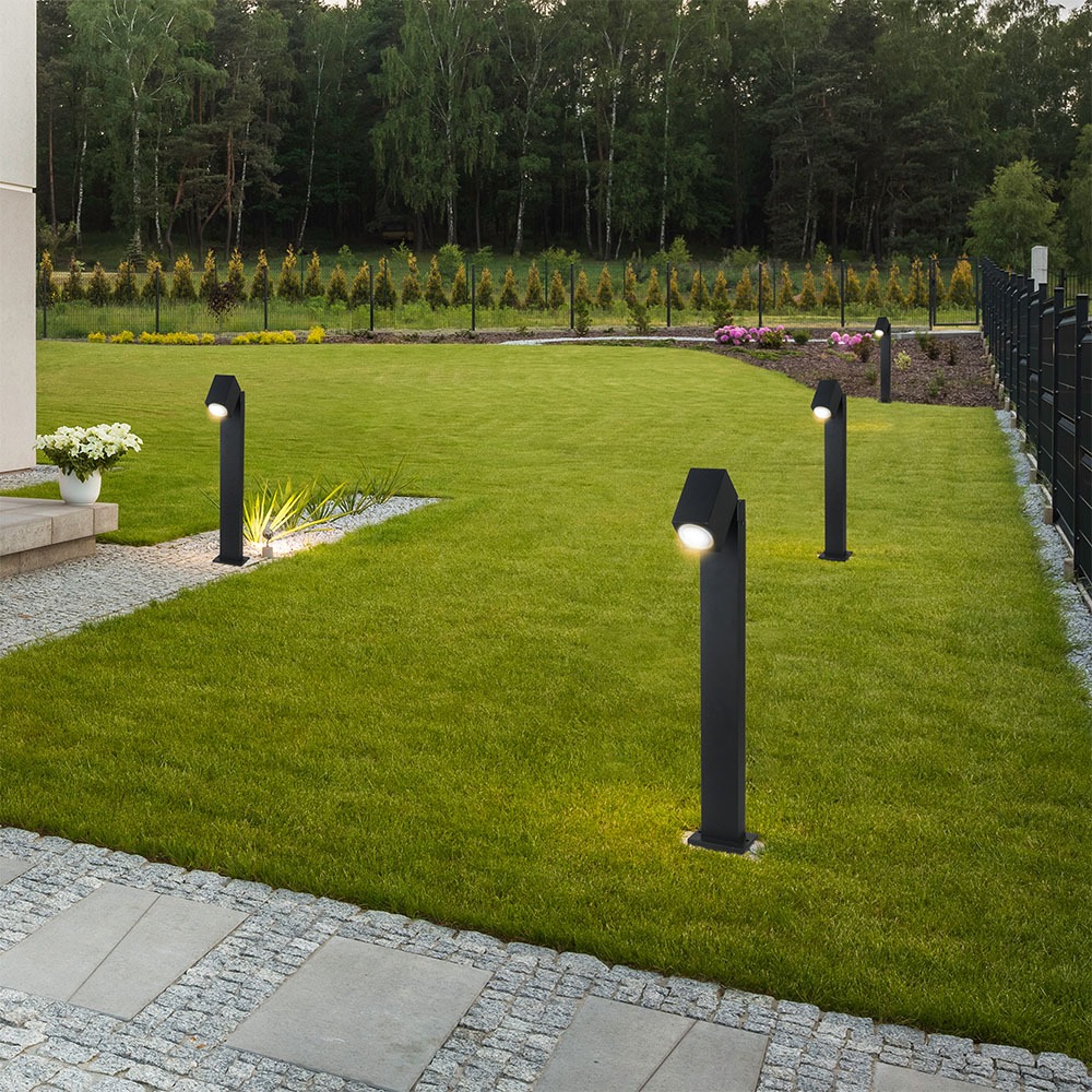 Fitting GU10 Bollard Adjustable Head Aluminium 1 Way IP44 img 1