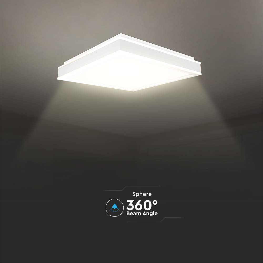 38W LED Designer Light White Square 4000K img 2