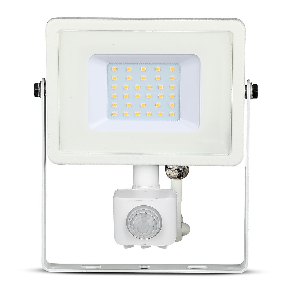 30W LED Proiettore con sensore SAMSUNG Chip Cut-OFF funzione Corpo Bianco 3000K img 2