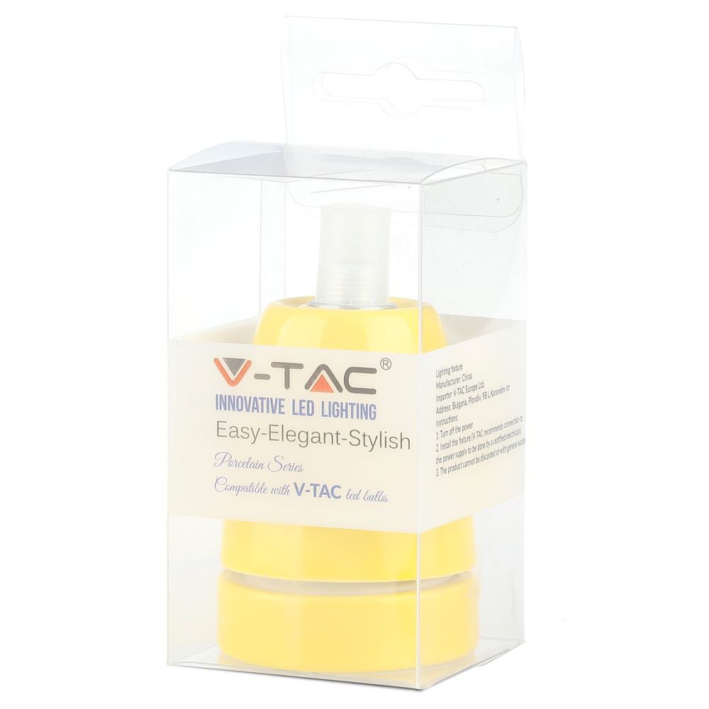 Portalamapda in Porcellana Giallo