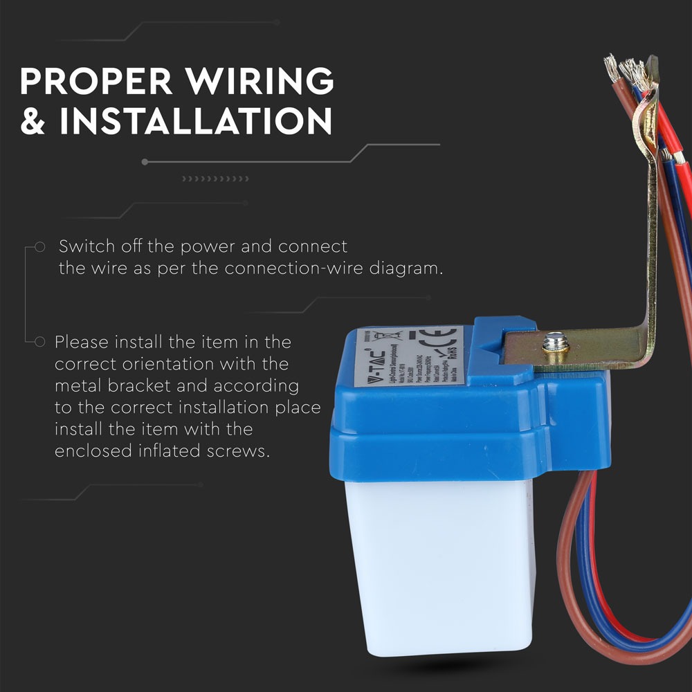 Sensore di controllo chiaro fotocellula img 1