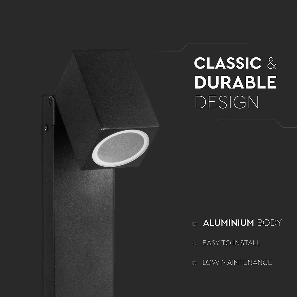 Fitting GU10 Bollard Adjustable Head Aluminium 1 Way IP44