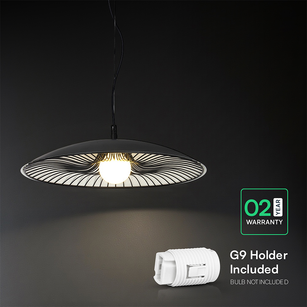 G9 Decorative Hanging Lamp (D450*H60mm) Black+White img 2