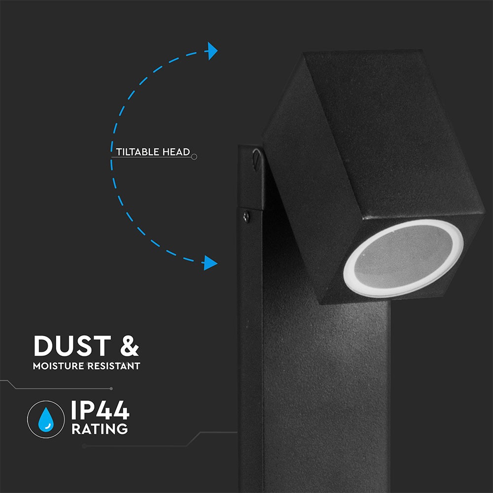 Fitting GU10 Bollard Adjustable Head Aluminium 1 Way IP44 img 2