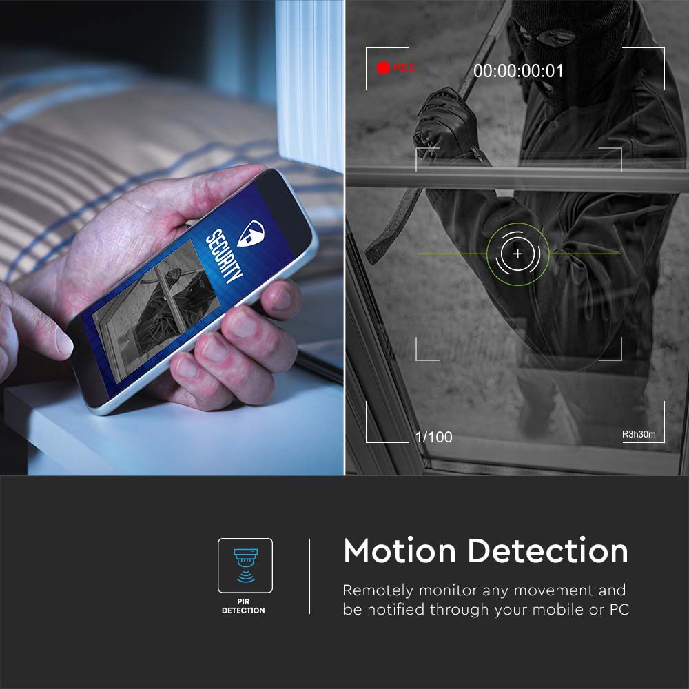 Camera di Videosorveglianza HD WiFi PTZ Visione Notturna Sensore Movimento con Pannello Solare Colore Nero img 2