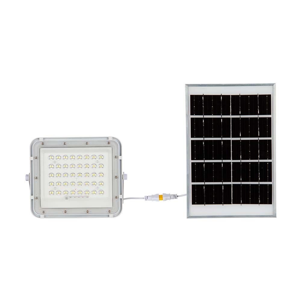 Faro LED con Telecomando e Pannello Solare 6W Batteria sostituibile Cavo da 3m