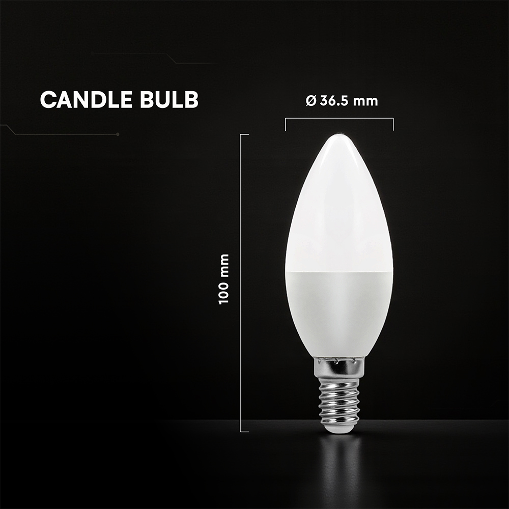 6.5W LED Candle Bulb E14 CREE CHIP 4000K