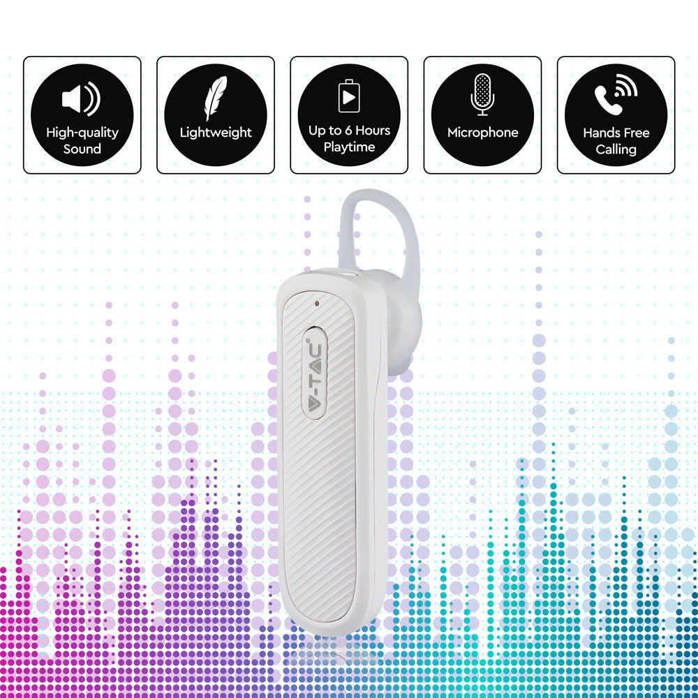 Auricolare Bluetooth 70mAh Bianco img 3