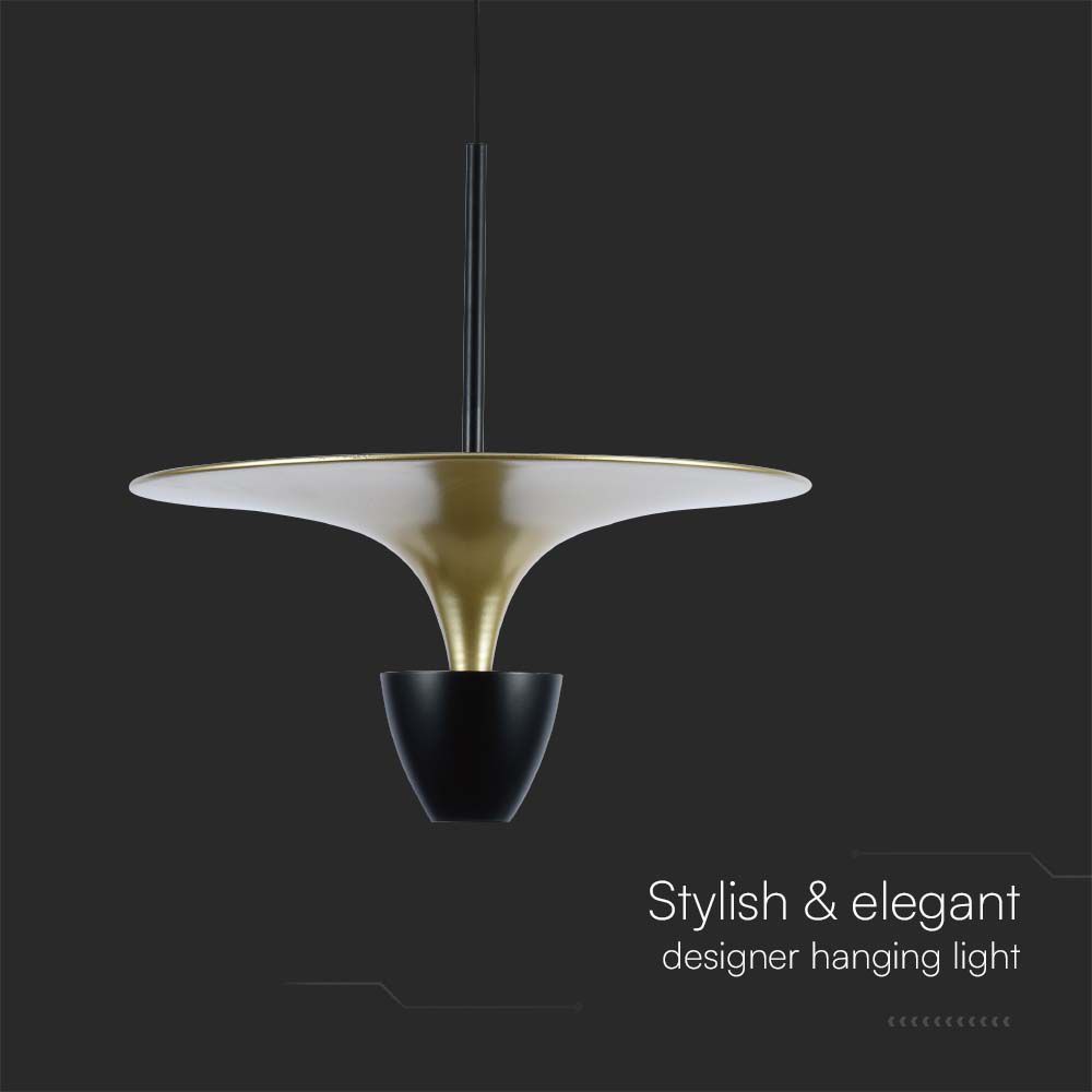 9W LED Designer Hanging Lamp (30*320*100CM) Black+Gold Body 4000K img 1