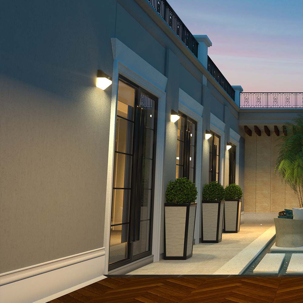 APPLIQUE SOLARE LED 2W-PANDA BATTERIA LITIO 200LM 3,7v 1200mAh 4000K NERO+BIANCO img 2