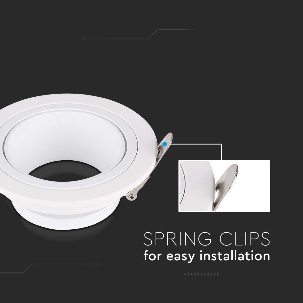 GU10 Spotlight Fitting Iron PC White White img 1