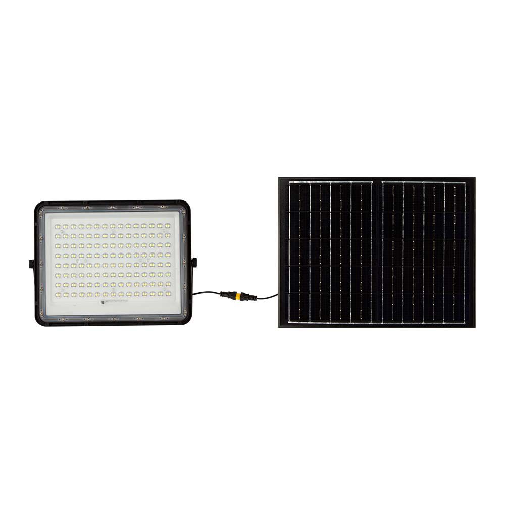 Faro LED con Telecomando e Pannello Solare Batteria sostituibile Cavo da 3m Colore Nero 