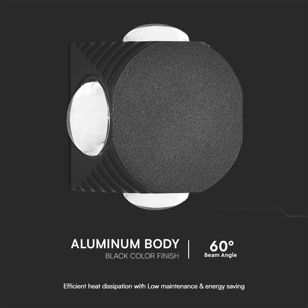 4W LED COB Downlight 4000K Black Body img 1