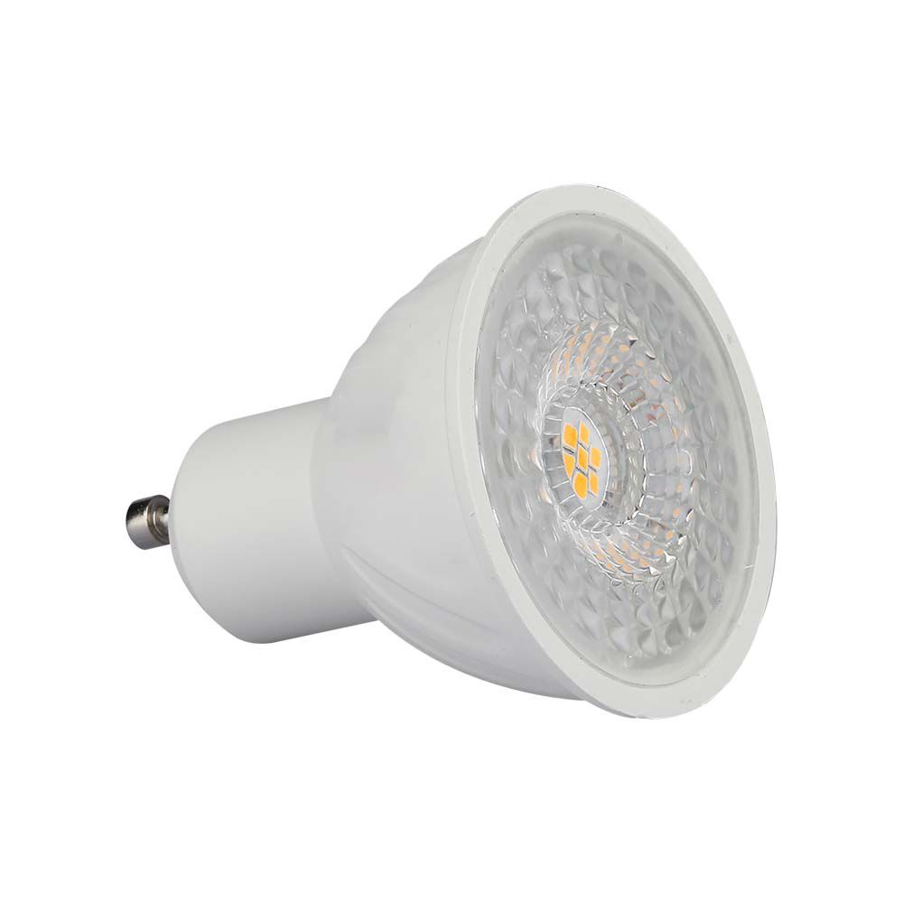 LED Spotlight SAMSUNG CHIP - GU10 6W Plastic SMD With Lens 6400K img 1