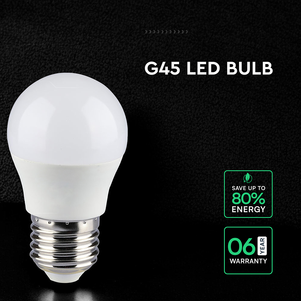 6.5W LED Candle Bulb E27 G45 CREE CHIP 4000K