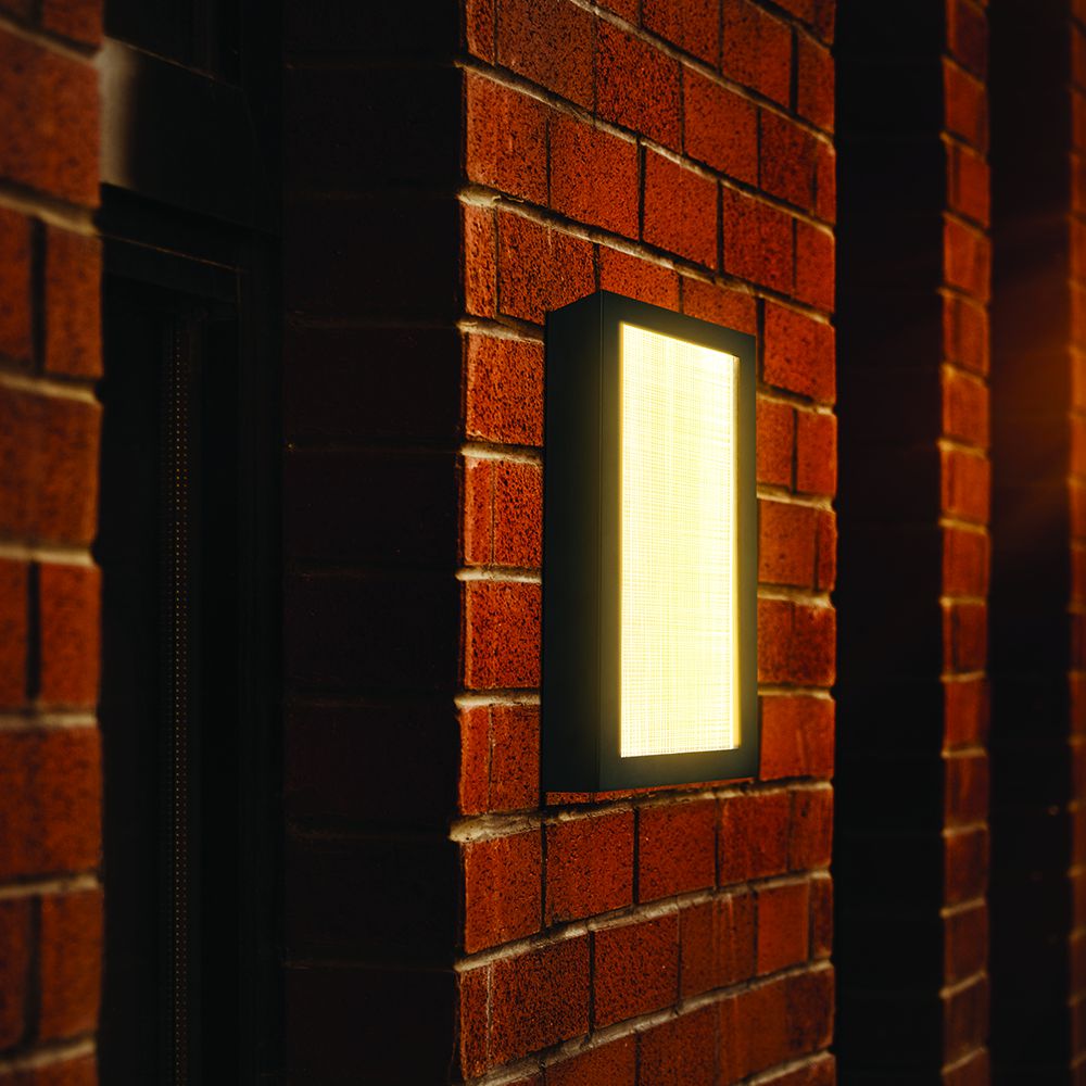 20W LED Outdoor Wall Light (W200*D50*H400mm) 3000K Black Body IP65