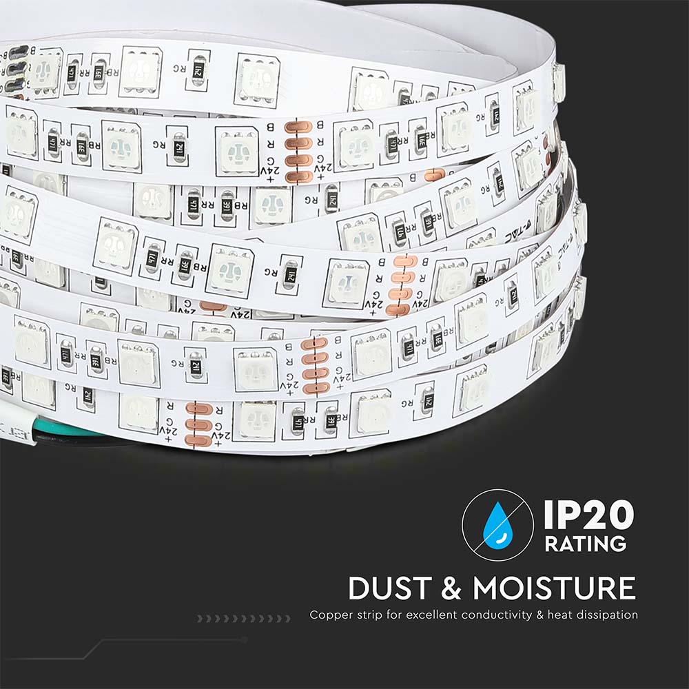 LED Strip SMD5050 - 60 LEDs 24V RGB IP20 10M img 2