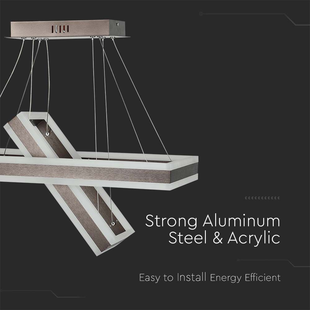 115W Soft Light Chandelier Dimmable Coffee 3000K