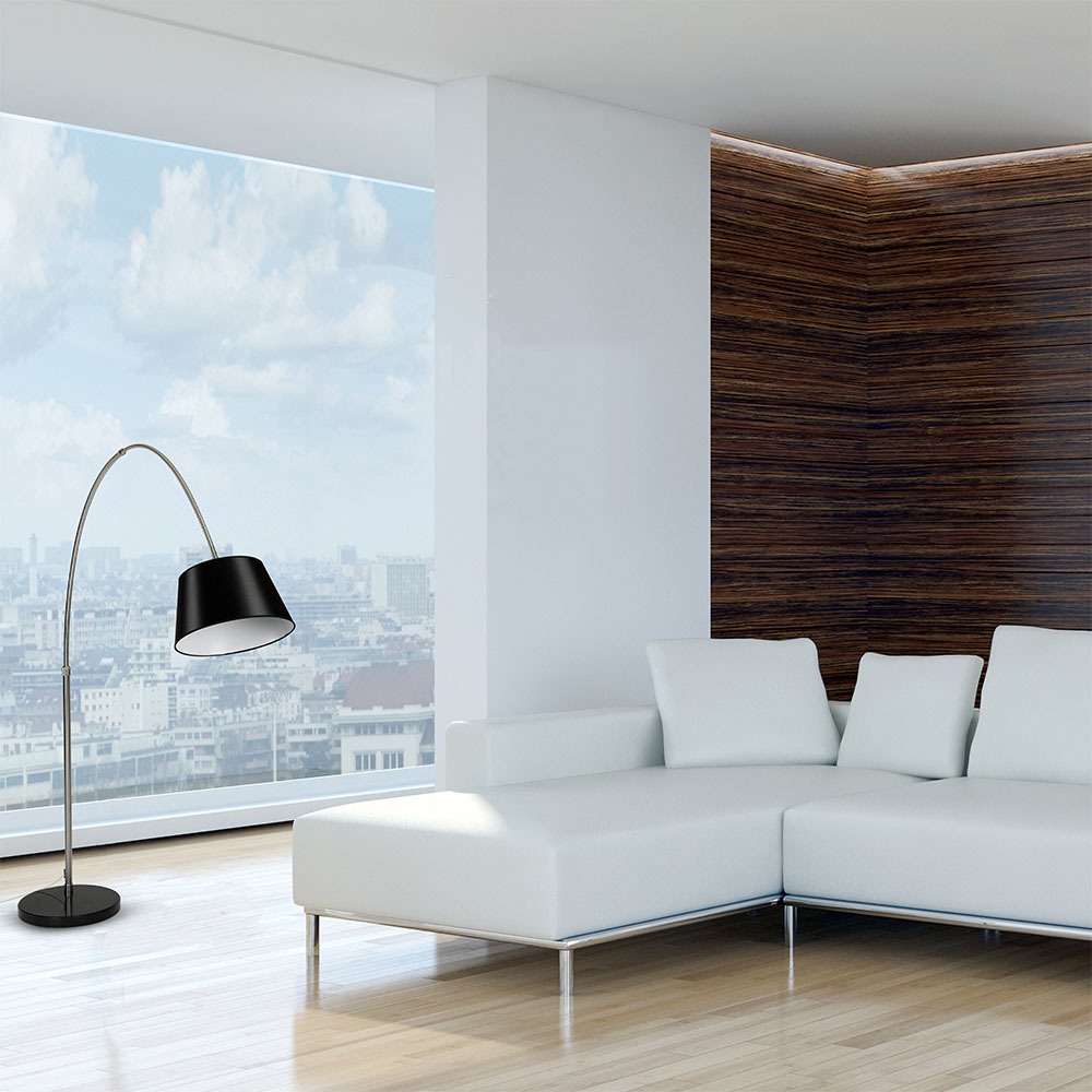 LED Floor Lamp E27 Black Lamp Shade img 1