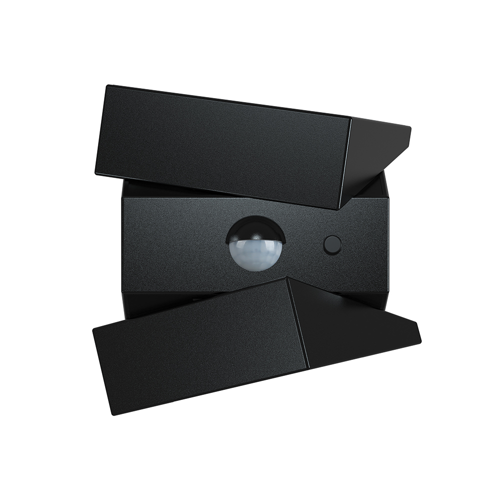 2.5W LED Solar Wall Light Sensor 1200mAh 3.7V CCT3IN1 Black Body img 2