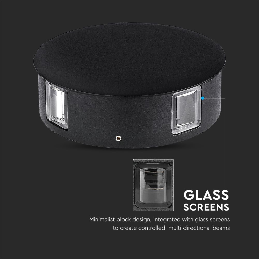 Lampada LED da Muro Rotondo Colore Nero img 1