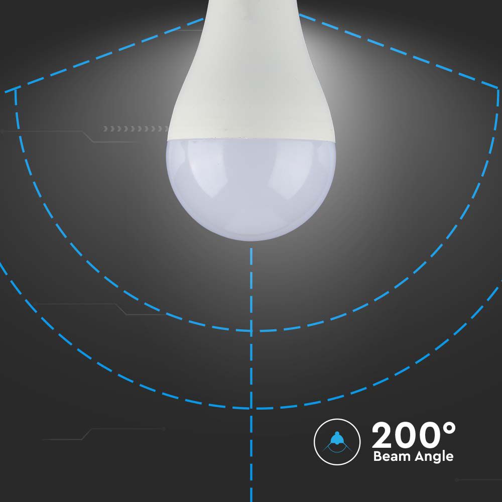 LED Bulb - 15W A65 ?27 plastic 6500K img 1