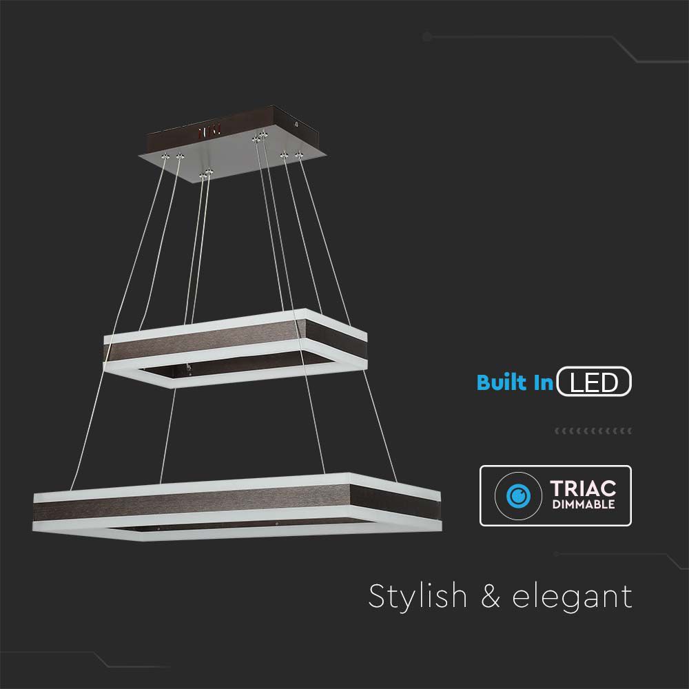 115W Soft Light Chandelier Dimmable Coffee 3000K img 1