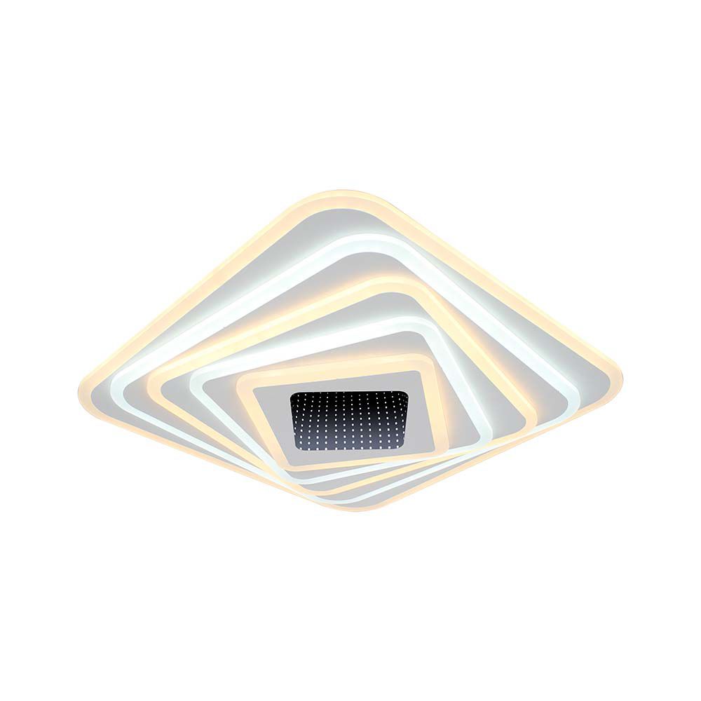 Designer Smart Ceiling Light (50*50*7CM) CCT: 3000K+6000K Dimmable + Remote Control