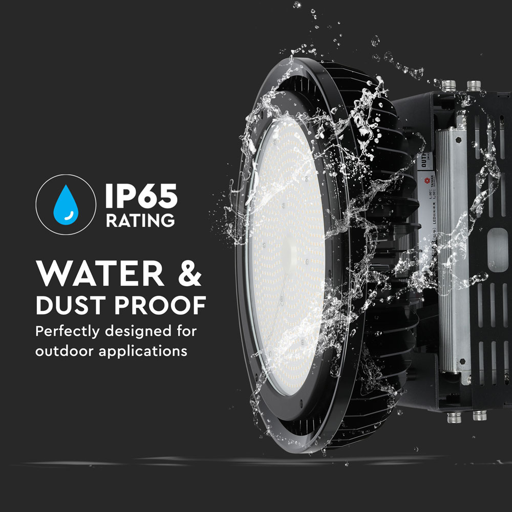 LED Sospensione industriale SAMSUNG Chip 500W 120' Meanwell Driver Dimmerabile Corpo Nero 4000K img 2