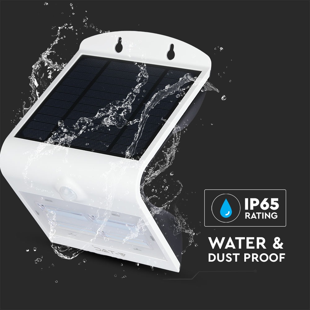 3W LED Luce solare della parete Bianco caldo, Bianco naturale Bianco Corpo Bianco img 3