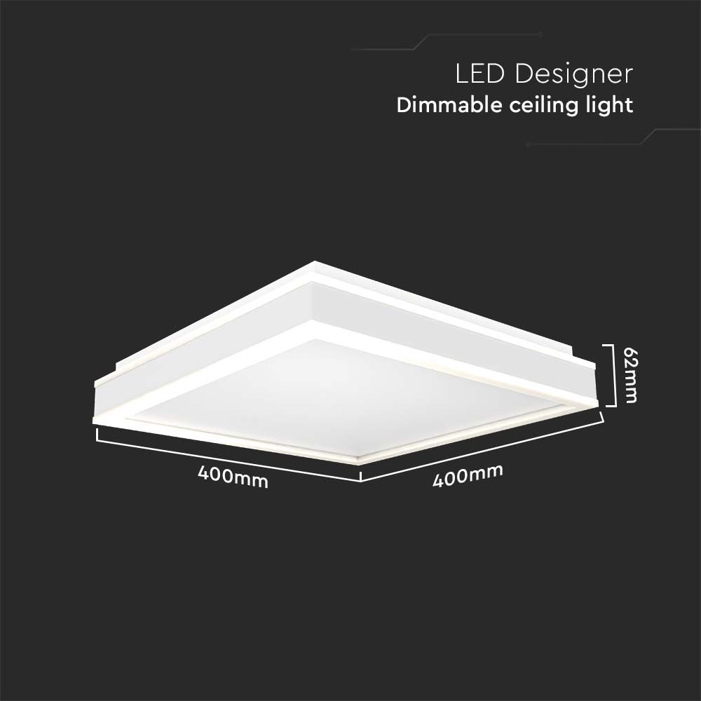 38W LED Designer Light White Square 4000K