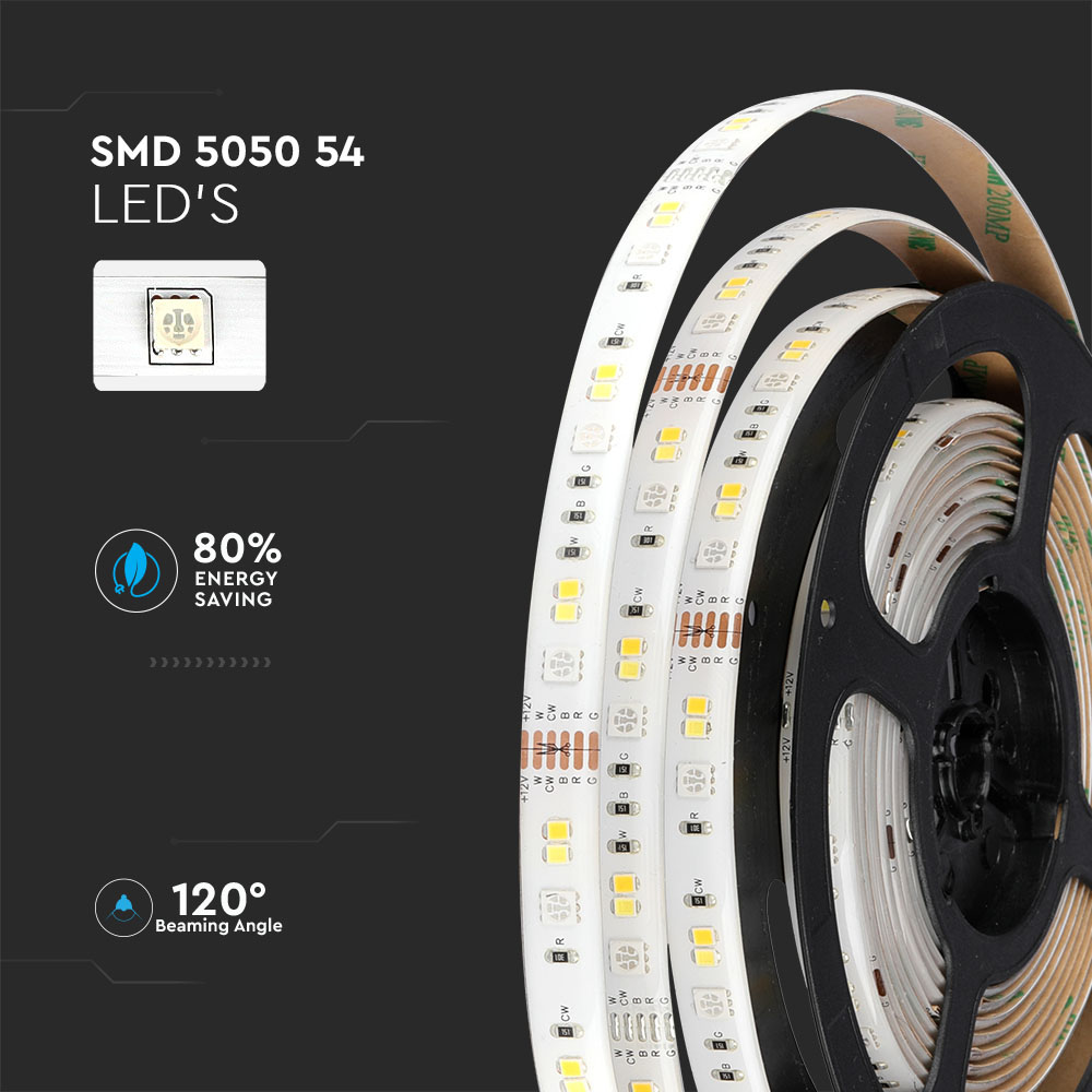 LED Striscia 28W 5050/54 RGB + 3 in 1 IP65 Alexa Smart