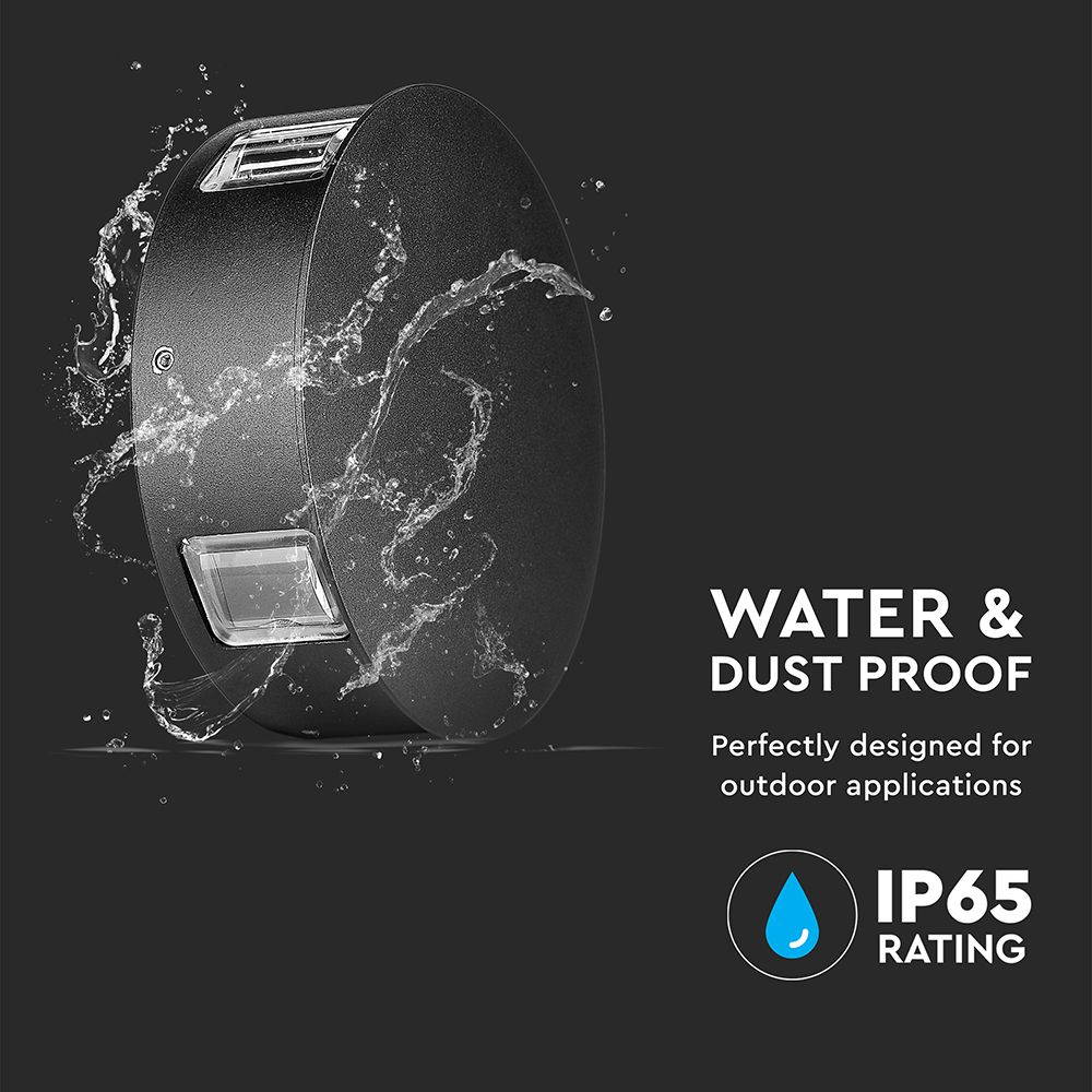 Lampada LED da Muro Rotondo Colore Nero img 2