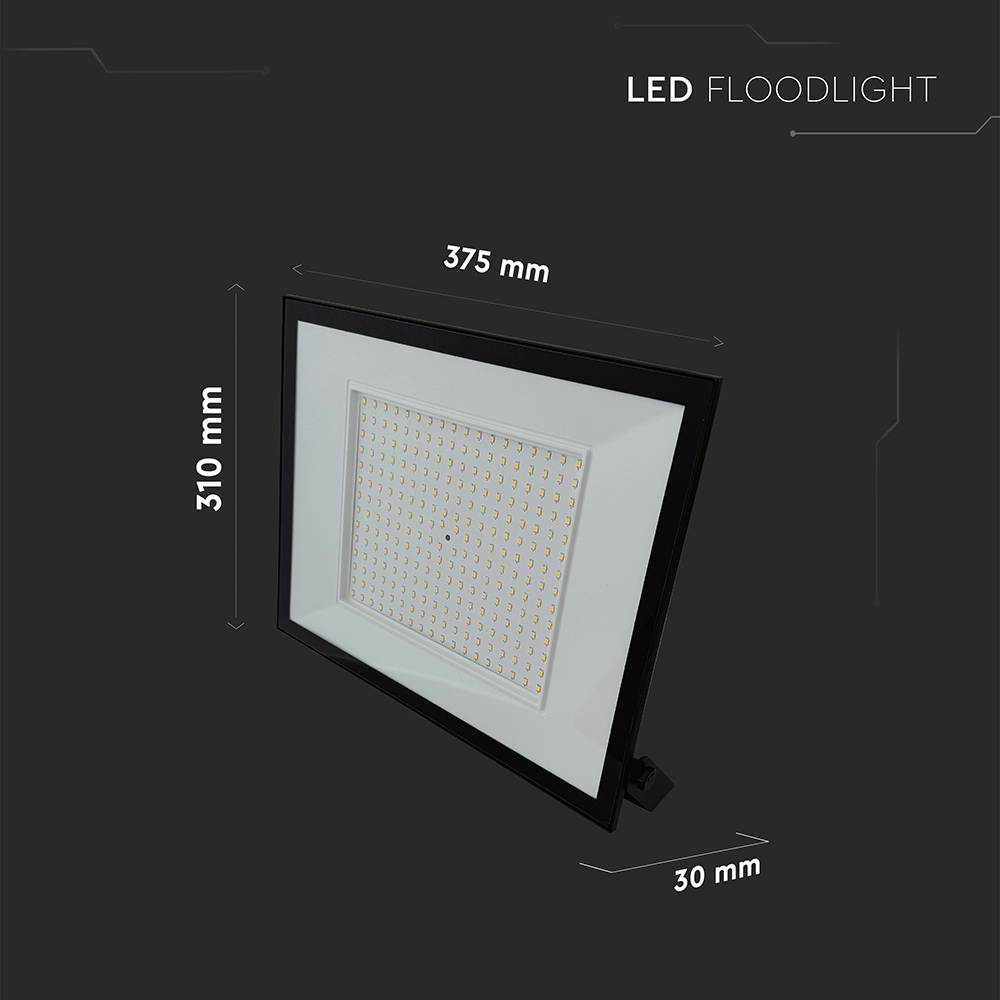200W LED Floodlight 4000K Black Body