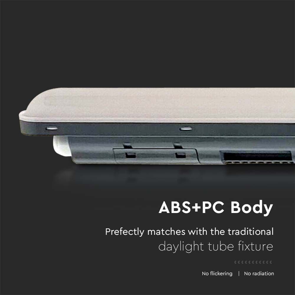 Plafoniera LED Impermeabile 48W 120LM/W X-Series 120cm Copertura Satinata 4000K IP65 img 2