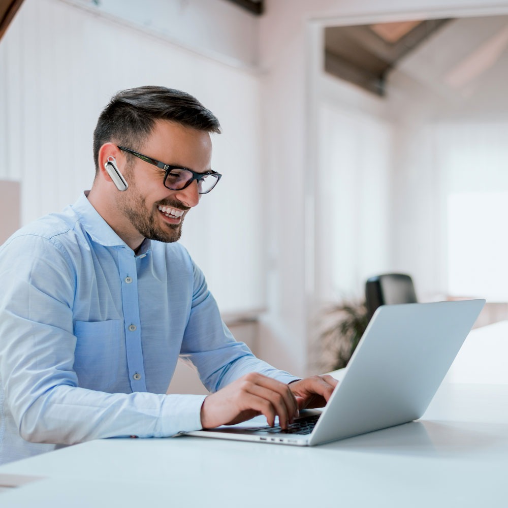 Auricolare Bluetooth 170mAh Bianco