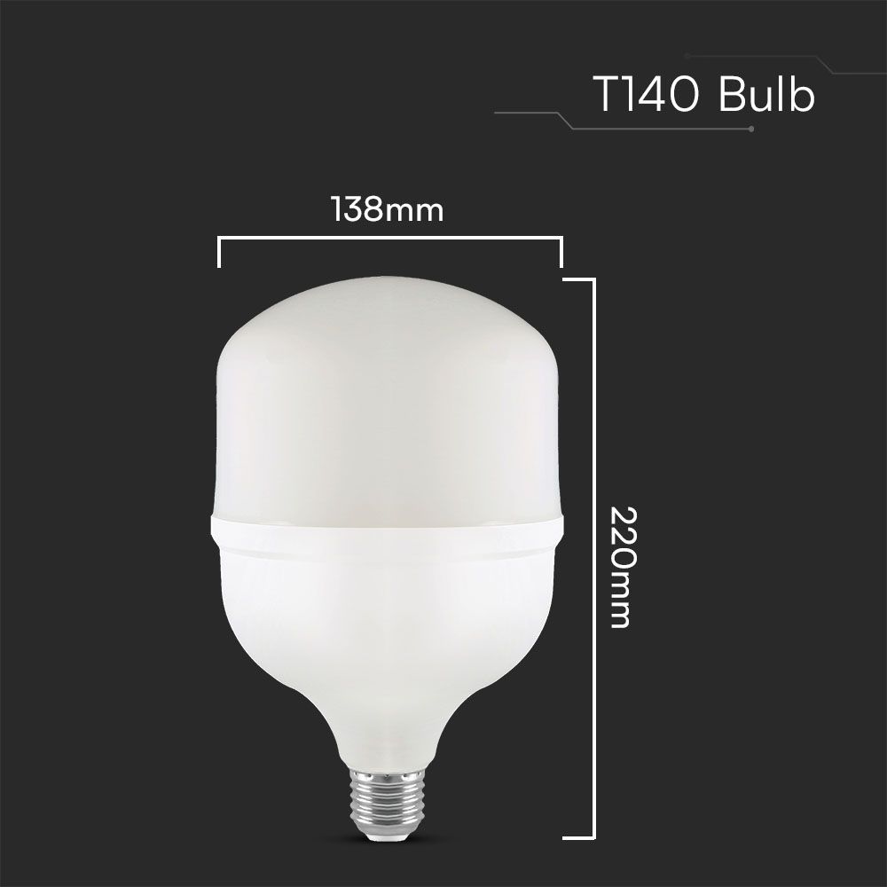 LED Bulb - 50W Plastic T140 6500K E27 With E40 Ring