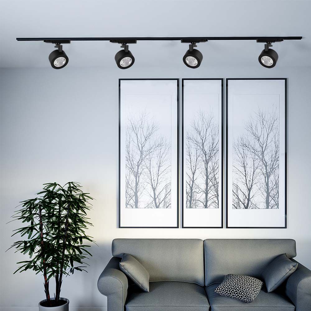 30W LED Track Light Black Body 3IN1