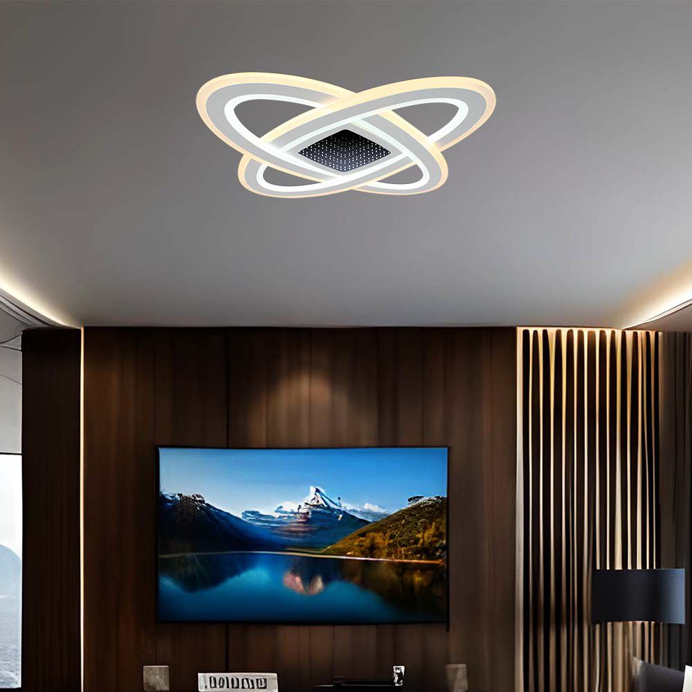 LAMPADA DA SOFFITTO DECORATIVA SMART LED 130W 50x50x5CM 3IN1 DIMMERABILE+TELECOMANDO