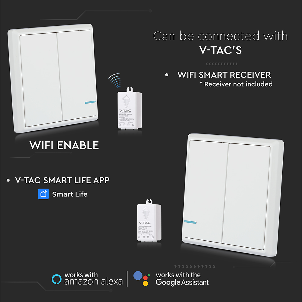 Wireless Switch 2 Gang IP54 img 2