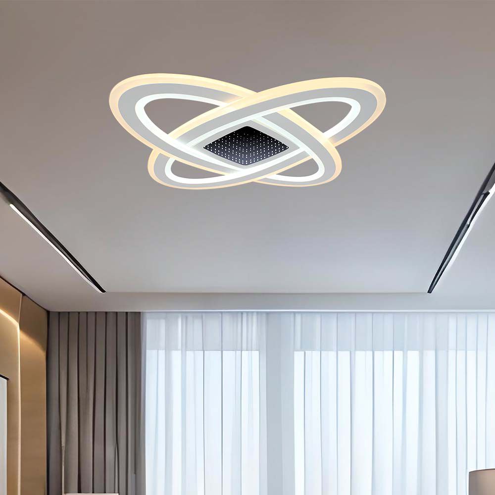 LAMPADA DA SOFFITTO DECORATIVA SMART LED 130W 50x50x5CM 3IN1 DIMMERABILE+TELECOMANDO img 1