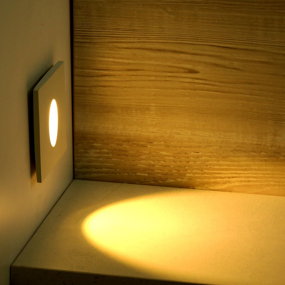 3W LED Step Square 3000K