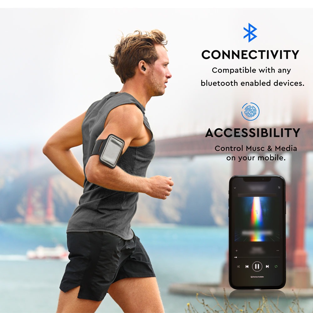 Auricolare Bluetooth 55mAh Nero