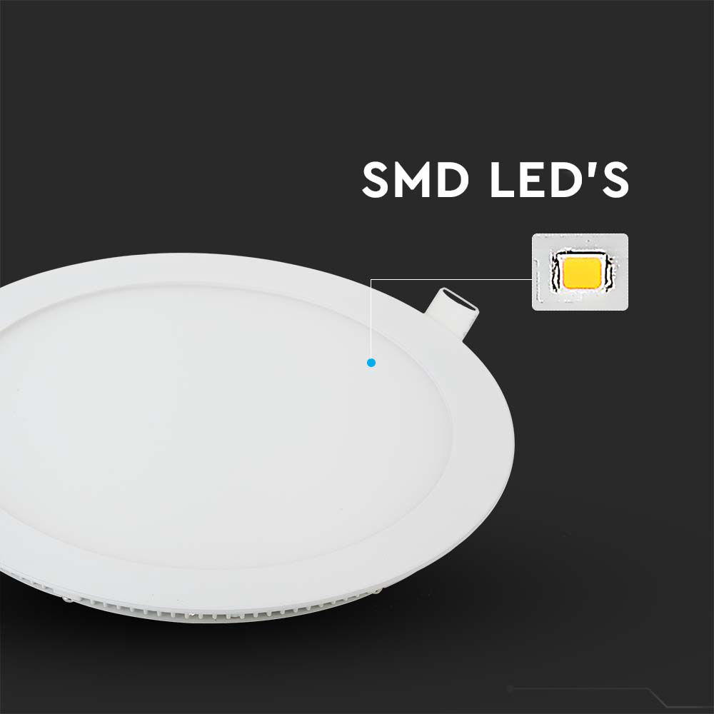 18W LED Premium Panel Downlight - Round 3000K
