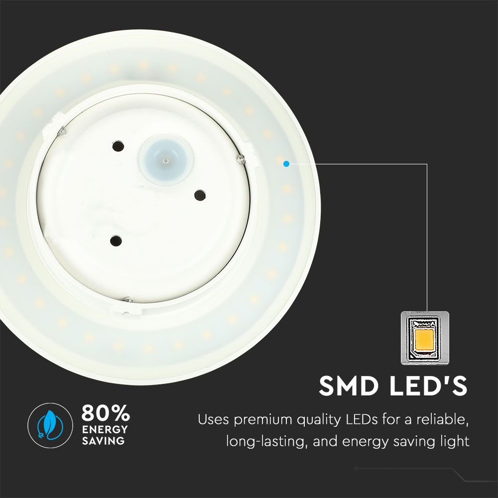 6W LED Lampada da parete Bianco naturale Corpo Bianco Rotondo