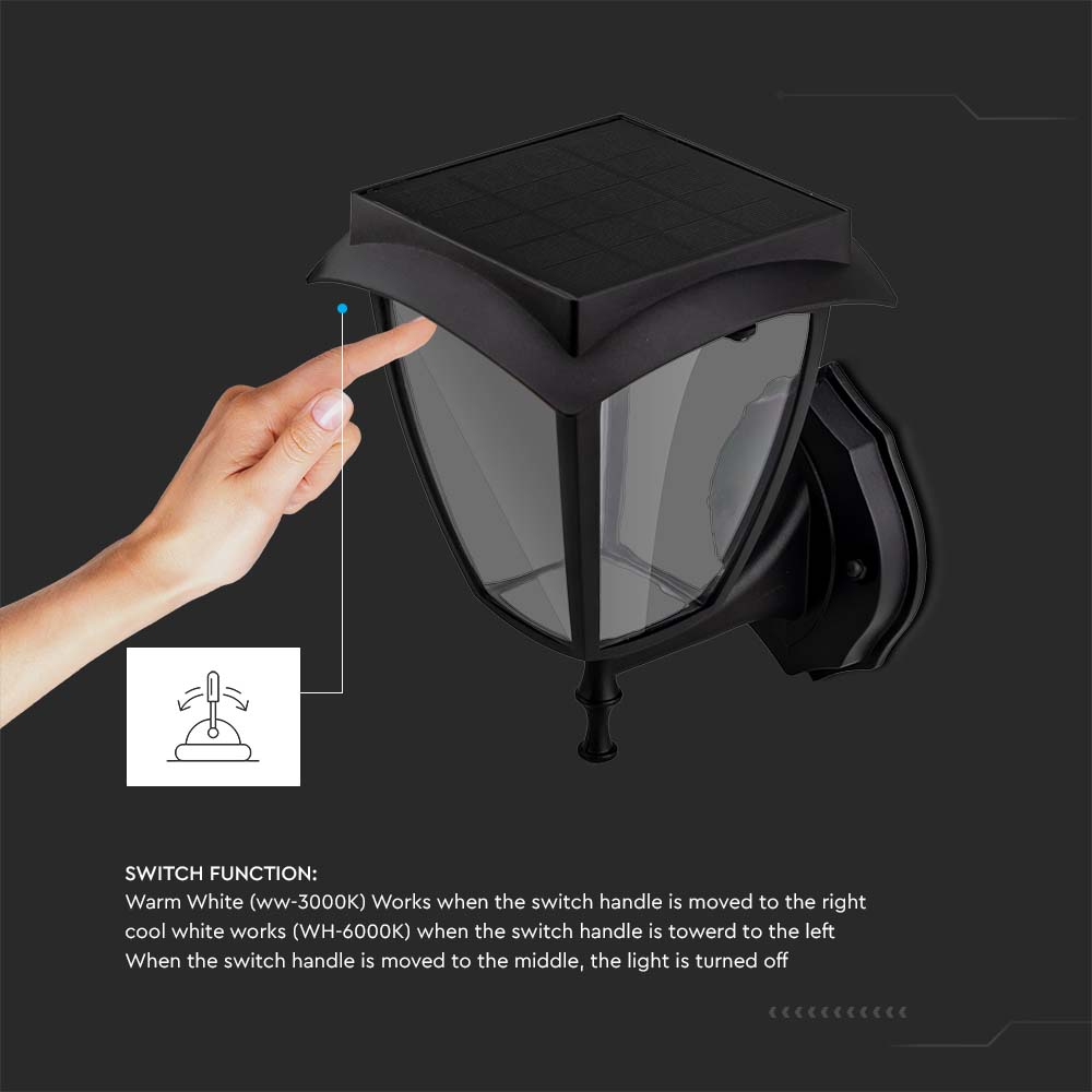 2W  Solar Stand Lamp Black Body 3000K6000K IP44 img 2